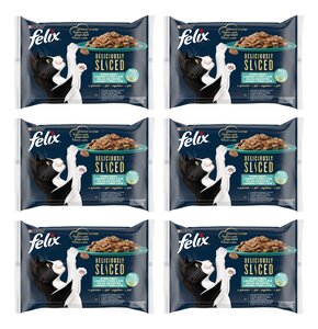 Karma dla kota FELIX Deliciously Sliced Rybne Smaki (24 x 80 g)