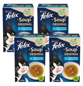 Karma dla kota FELIX Soup Original Rybne Smaki (24 x 48 g)