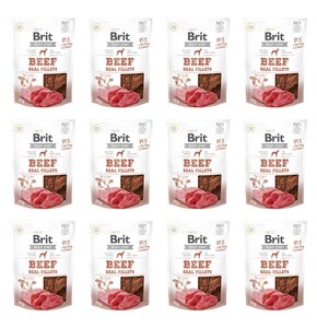 Przysmak dla psa BRIT Beef Real Fillets Wołowina z kurczakiem 12 x 80 g