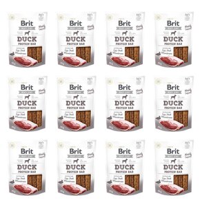 Przysmak dla psa BRIT Jerky Duck Protein Bar 12 x 80 g