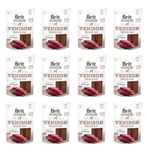 Przysmak dla psa BRIT Jerky Venison Protein Bar Dziczyzna 12 x 80 g