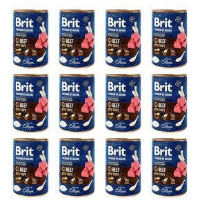 Karma dla psa BRIT Premium by Nature Wołowina z podrobami 12 x 400 g