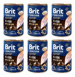 Karma dla psa BRIT Premium By Nature Fish&Fish Skin Ryba z rybią skórą 6 x 400 g