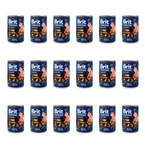 Karma dla psa BRIT Premium By Nature Pork & Trachea Wieprzowina z tchawicą 18 x 400 g