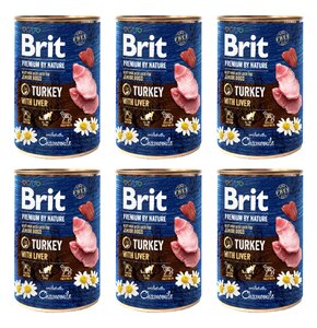 Karma dla psa BRIT Premium By Nature Turkey with Liver Indyk z wątróbką 6 x 400 g