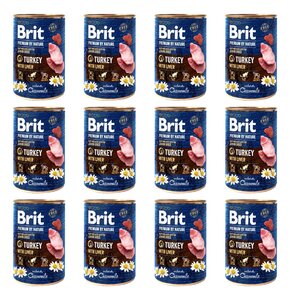 Karma dla psa BRIT Premium By Nature Turkey with Liver Indyk z wątróbką 12 x 400 g