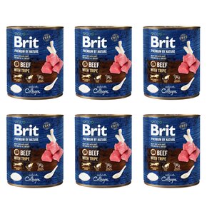 Karma dla psa BRIT Premium By Nature Wołowina z flakami 6 x 800 g