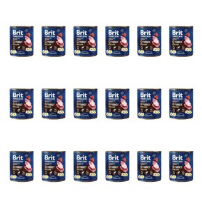 Karma dla psa BRIT Premium By Nature Indyk z wątróbką 18 x 800 g