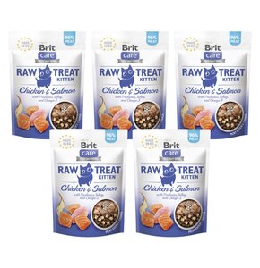 Przysmak dla kota BRIT Raw Treat Cat Kitten Kurczak z łososiem 5 x 40 g
