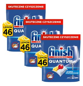 Kapsułki do zmywarki FINISH Powerball Quantum All in 1 Lemon - 138 szt.