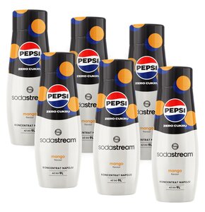 Syrop do saturatorów SODASTREAM Pepsi Max Zero Mango bez cukru 6 x 440 ml
