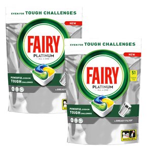Kapsułki do zmywarki FAIRY Platinum All in One Lemon - 102 szt.