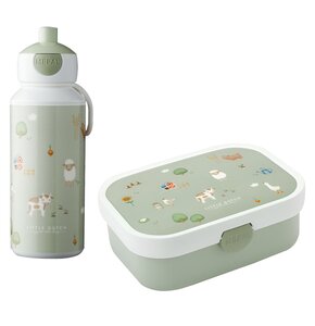 Lunch box MEPAL Campus Little Farm + Butelka plastikowa MEPAL Little Farm 400ml Wielokolorowy