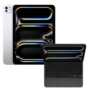 Tablet APPLE iPad Pro 11" 5 gen. 2024 2 TB Wi-Fi Srebrny + Etui na iPad Pro 11 cali APPLE Magic Keyboard Czarny Klawiatura