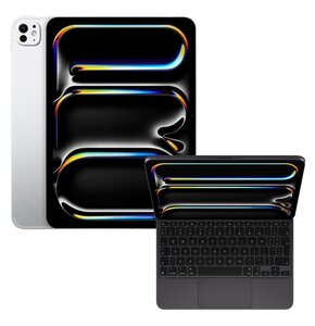 Tablet APPLE iPad Pro 11" 5 gen. 2024 1 TB 5G Wi-Fi Srebrny + Etui na iPad Pro 11 cali APPLE Magic Keyboard Czarny Klawiatura