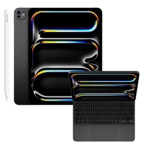 Tablet APPLE iPad Pro 13" 7 gen. 2024 256 GB Wi-Fi Gwiezdna czerń + Etui na iPad Pro 13 cali APPLE Magic Keyboard Czarny Klawiatura + Rysik APPLE Pencil Pro