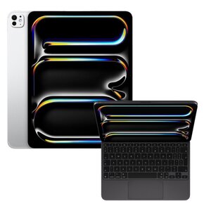 Tablet APPLE iPad Pro 13" 7 gen. 2024 2 TB 5G Wi-Fi Srebrny + Etui na iPad Pro 13 cali APPLE Magic Keyboard Czarny Klawiatura