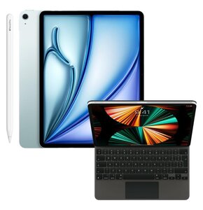 Tablet APPLE iPad Air 13 6 gen. 2024 128 GB Wi-Fi + Etui na iPad Pro APPLE Magic Keyboard + Rysik APPLE Pencil Pro