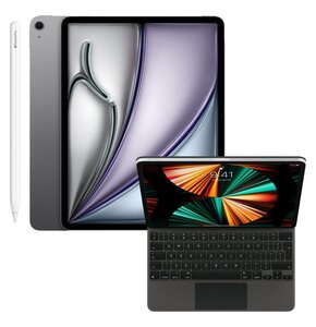 Tablet APPLE iPad Air 13 6 gen. 2024 128 GB Wi-Fi + Etui na iPad Pro APPLE Magic Keyboard + Rysik APPLE Pencil Pro