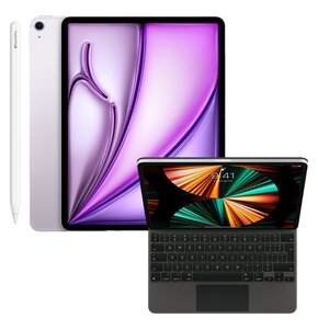 Tablet APPLE iPad Air 13 6 gen. 2024 128 GB 5G Wi-Fi + Etui na iPad Pro APPLE Magic Keyboard + Rysik APPLE Pencil Pro