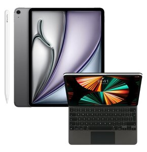 Tablet APPLE iPad Air 13 6 gen. 2024 128 GB 5G Wi-Fi + Etui na iPad Pro APPLE Magic Keyboard + Rysik APPLE Pencil Pro