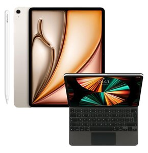 Tablet APPLE iPad Air 13 6 gen. 2024 1 TB Wi-Fi + Etui na iPad Pro APPLE Magic Keyboard + Rysik APPLE Pencil Pro