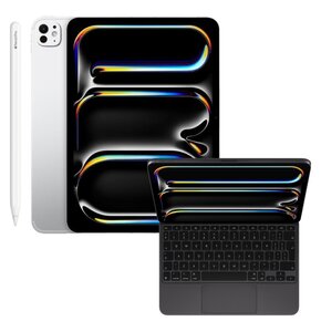 Tablet APPLE iPad Pro 11 5 gen. 2024 Nanoglass 1 TB 5G Wi-Fi + Etui na iPad Pro 11 cali APPLE Magic Keyboard + Rysik APPLE Pencil Pro