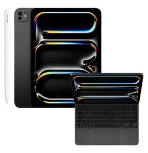 Tablet APPLE iPad Pro 13 7 gen. 2024 Nanoglass 1 TB 5G Wi-Fi + Etui na iPad Pro 13 cali APPLE Magic Keyboard + Rysik APPLE Pencil Pro