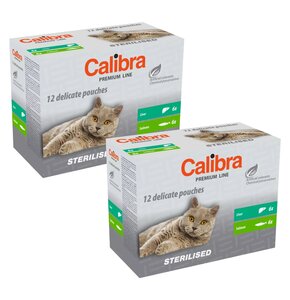 Karma dla kota CALIBRA Premium Sterilised Multipack 24 x 100 g