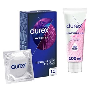 Prezerwatywy DUREX Intense (10 szt.) + Żel intymny DUREX Sensitive 100 ml