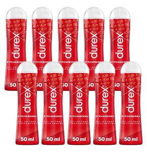Żel intymny DUREX Truskawkowy 10 x 50 ml