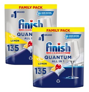 Kapsułki do zmywarek FINISH Powerball Quantum Lemon - 270 szt.