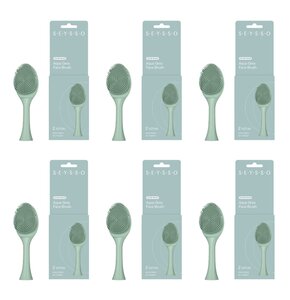 Oryginalna końcówka do szczoteczki SEYSSO Basic Color Face Brush (6 szt.) Aqua Grey