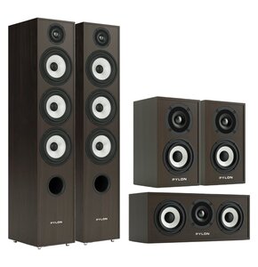 Kolumna głośnikowa PYLON AUDIO Pearl 27 Wenge (2 szt.) + Kolumny głośnikowe PYLON AUDIO Pearl Sat Wenge (2 szt.) + Głośnik centralny PYLON AUDIO Pearl Center Wenge (1 szt.)