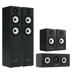 Kolumna głośnikowa PYLON AUDIO Pearl 25 Czarny (2 szt.) + Kolumny głośnikowe PYLON AUDIO Pearl Monitor Czarny jesion (2 szt.) + Głośnik centralny PYLON AUDIO Pearl Center Czarny jesion (1 szt.)