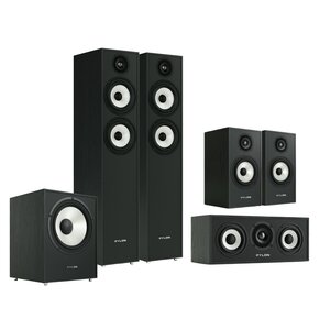 Kolumna głośnikowa PYLON AUDIO Pearl 25 Czarny (2 szt.) + Kolumny głośnikowe PYLON AUDIO Pearl Monitor Czarny jesion (2 szt.) + Głośnik centralny PYLON AUDIO Pearl Center Czarny jesion (1 szt.) + Subwoofer PYLON AUDIO Pearl Sub Czarny jesion