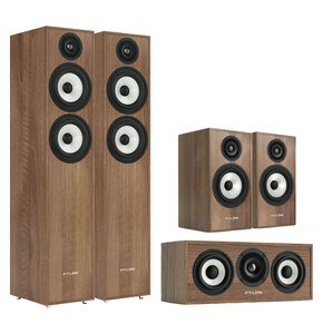 Kolumna głośnikowa PYLON AUDIO Pearl 25 Orzech (2 szt.) + Kolumny głośnikowe PYLON AUDIO Pearl Monitor Orzech (2 szt.) + Głośnik centralny PYLON AUDIO Pearl Center Orzech (1 szt.)
