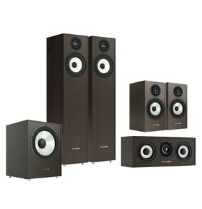Kolumna głośnikowa PYLON AUDIO Pearl 20 Wenge (2 szt.) + Kolumny głośnikowe PYLON AUDIO Pearl Monitor Wenge (2 szt.) + Głośnik centralny PYLON AUDIO Pearl Center Wenge (1 szt.) + Subwoofer PYLON AUDIO Pearl Sub Wenge