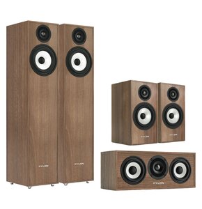 Koluma głośnikowa PYLON AUDIO Pearl 20 Orzech (2 szt.) + Kolumny głośnikowe PYLON AUDIO Pearl Monitor Orzech (2 szt.) + Głośnik centralny PYLON AUDIO Pearl Center Orzech (1 szt.)