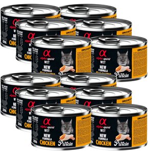 Karma dla kota ALPHA SPIRIT Protein Chicken Kurczak 12 x 200 g