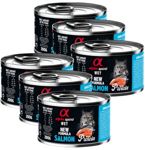 Karma dla kota ALPHA SPIRIT Protein Salmon 6 x 200 g
