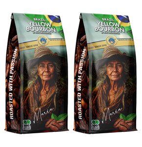 Kawa ziarnista BLUE ORCA COFFEE Brazil Yellow Bourbon Farmers Arabica 2 x 1 kg
