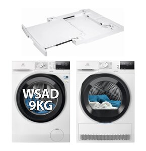 Pralka ELECTROLUX MEW2E9X6P SensiCare 600 9kg 1200 obr + Suszarka ELECTROLUX MEWD2E8C6P Absolute Care 600 + Łącznik ELECTROLUX E1WYHSK2