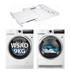 Pralka ELECTROLUX MEW3E9Y6P SensiCare 600 9kg 1400 obr + Suszarka ELECTROLUX DelicateCare 700 MEWD3E8E7P z pompą ciepła + Łącznik ELECTROLUX E1WYHSK1