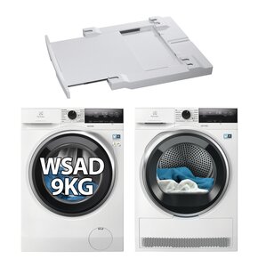 Pralka ELECTROLUX MEW3E9Y6P SensiCare 600 9kg 1400 obr + Suszarka ELECTROLUX DelicateCare 700 MEWD3E8E7P z pompą ciepła + Łącznik AEG A1WYHSK1