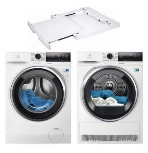 Pralka ELECTROLUX MEW3E8Y7P SteamCare 700 8kg 1400 obr UniversalDose + Suszarka ELECTROLUX Absolute Care 700 MEWD3E9C7P + Łącznik ELECTROLUX E1WYHSK1