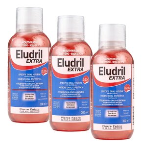 Płyn do płukania jamy ustnej ELUDRIL Extra 3 x 300 ml