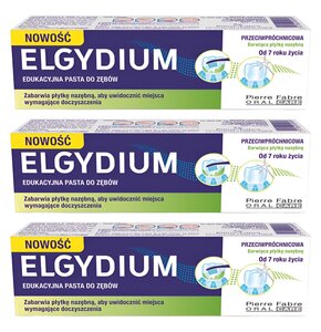 Pasta do zębów ELGYDIUM Barwiąca 3 x 50 ml