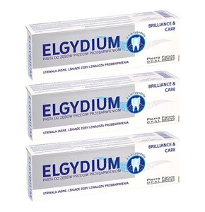 Pasta do zębów ELGYDIUM Brillance & Care 3 x 30 ml