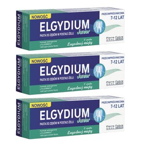 Pasta do zębów ELGYDIUM Junior Miętowa 3 x 50 ml